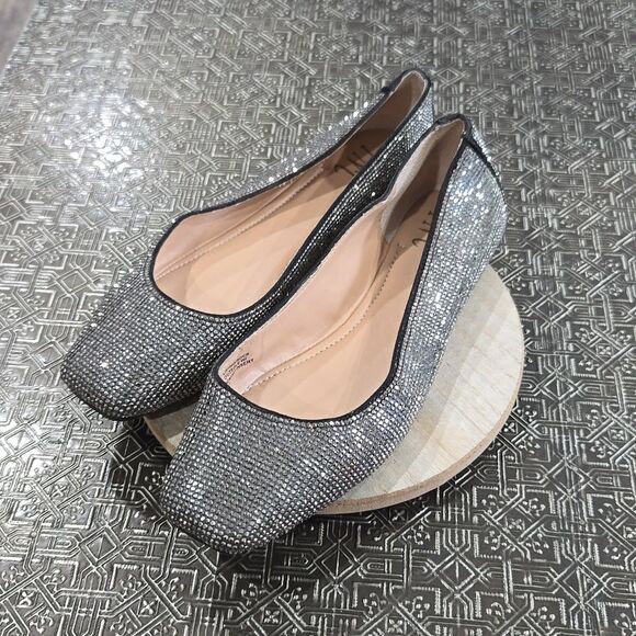 🐢 INC International Concepts Juney Dark Crystal Square Toe Ballet Flats Size6.5 - Picture 11 of 11